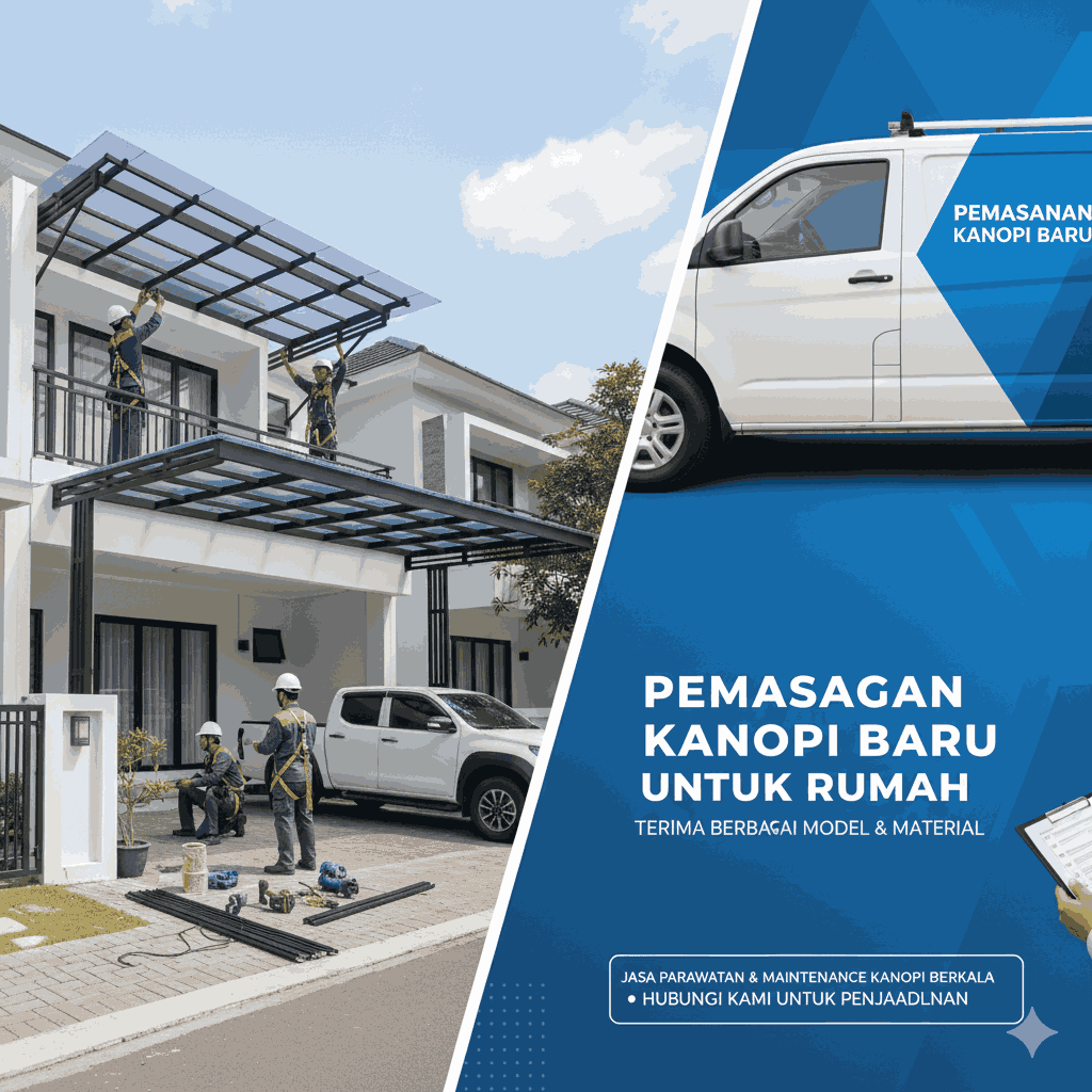 Jasa Pemasangan Kanopi Profesional & Bergaransi